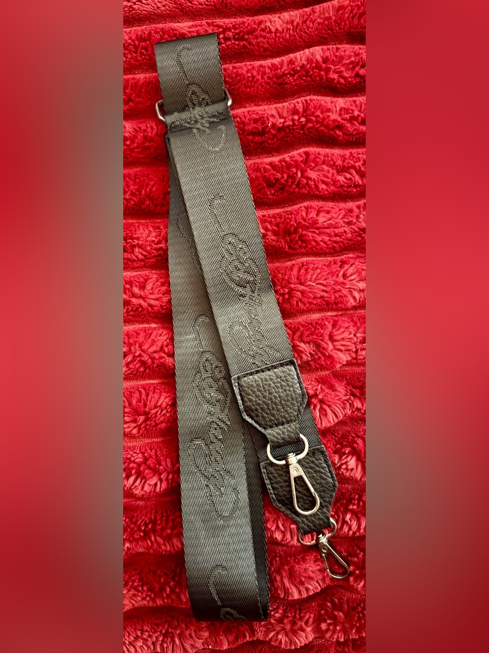 Ed Hardy Black Crossbody Strap with Leather Trim